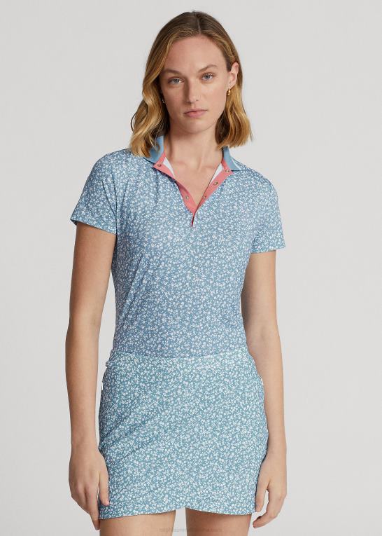 felt blomster Kvinder Ralph Lauren skræddersyet pasform blomstret jersey poloshirt Z426B3746