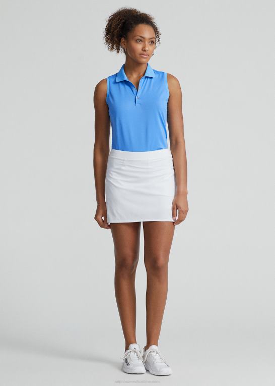 florida blå Kvinder Ralph Lauren pique ærmeløs poloshirt Z426B3697