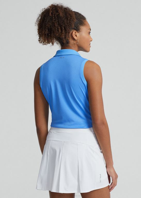 florida blå Kvinder Ralph Lauren pique ærmeløs poloshirt Z426B3697
