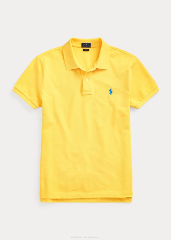 gulfinnet Kvinder Ralph Lauren klassisk pasform mesh poloshirt Z426B9221