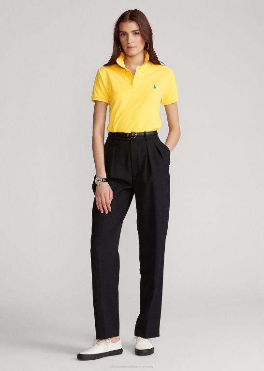 gulfinnet Kvinder Ralph Lauren klassisk pasform mesh poloshirt Z426B9221
