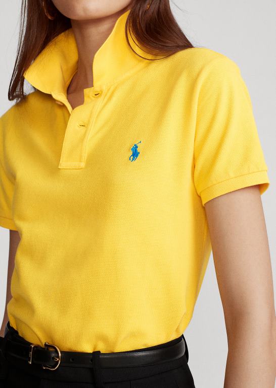 gulfinnet Kvinder Ralph Lauren klassisk pasform mesh poloshirt Z426B9221