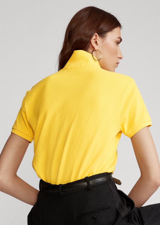 gulfinnet Kvinder Ralph Lauren klassisk pasform mesh poloshirt Z426B9221