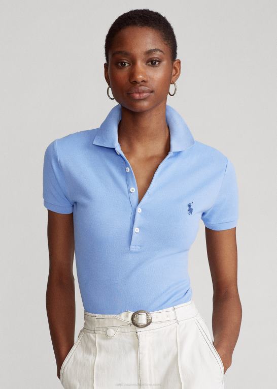 havneø blå Kvinder Ralph Lauren slim fit stretch poloshirt Z426B3264