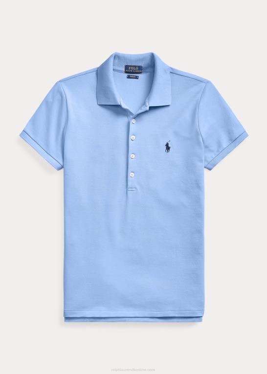 havneø blå Kvinder Ralph Lauren slim fit stretch poloshirt Z426B3264