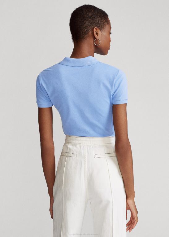 havneø blå Kvinder Ralph Lauren slim fit stretch poloshirt Z426B3264