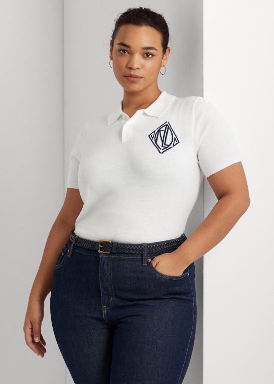 hvid Kvinder Ralph Lauren jersey poloshirt Z426B4788