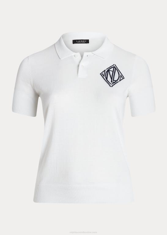 hvid Kvinder Ralph Lauren jersey poloshirt Z426B4788