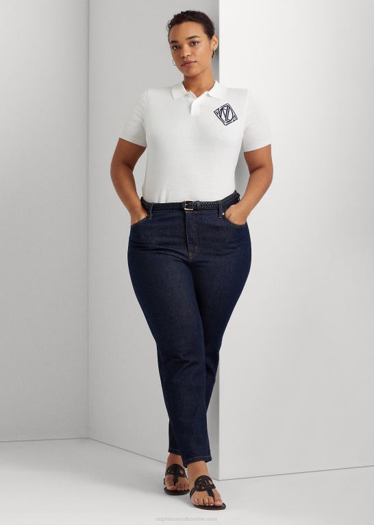 hvid Kvinder Ralph Lauren jersey poloshirt Z426B4788