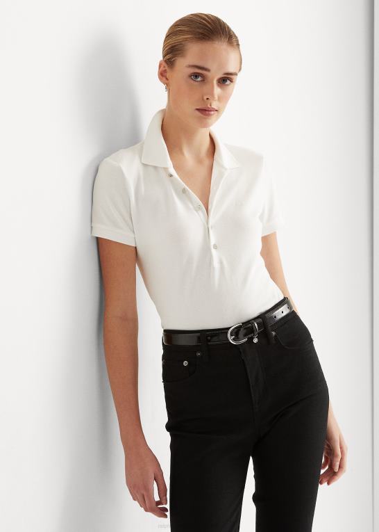 hvid Kvinder Ralph Lauren pique poloshirt Z426B4473