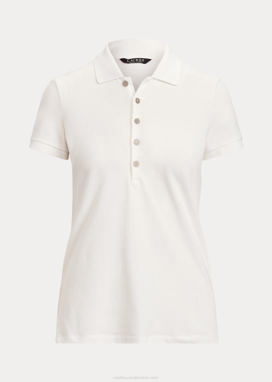 hvid Kvinder Ralph Lauren pique poloshirt Z426B4473