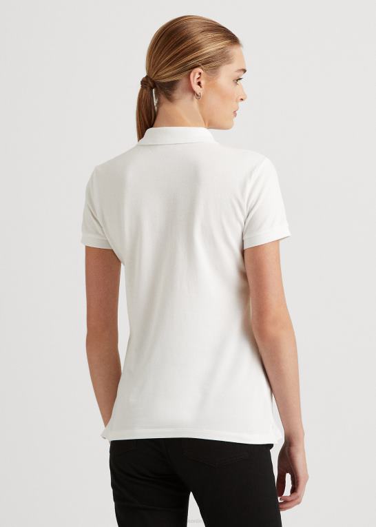 hvid Kvinder Ralph Lauren pique poloshirt Z426B4473