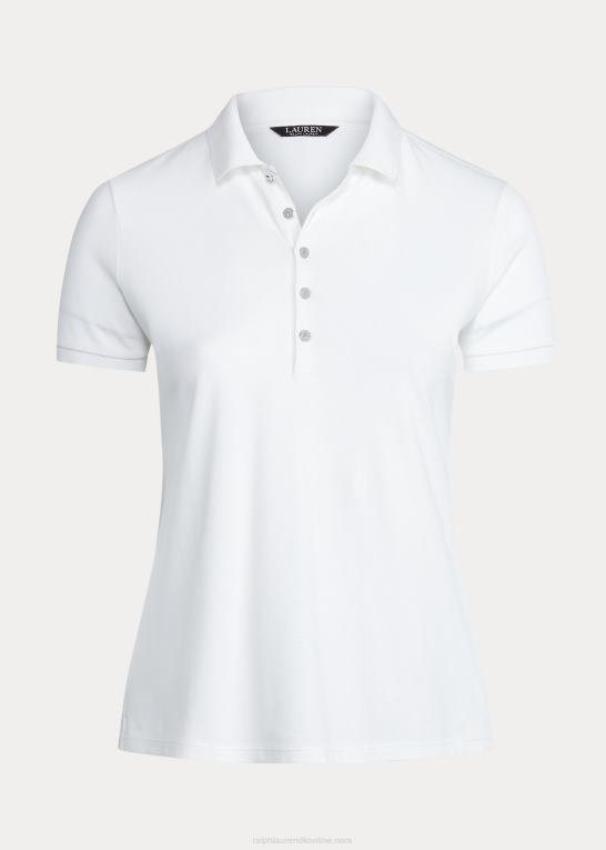hvid Kvinder Ralph Lauren pique poloshirt Z426B4714