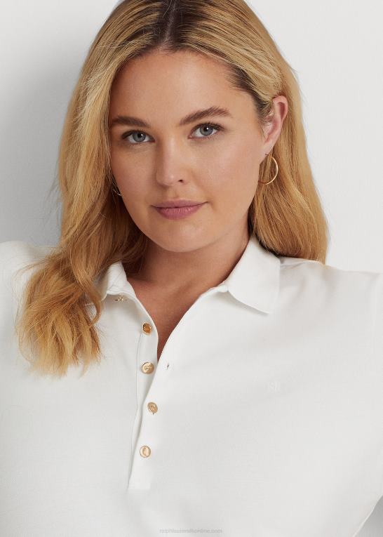 hvid Kvinder Ralph Lauren pique poloshirt Z426B4714