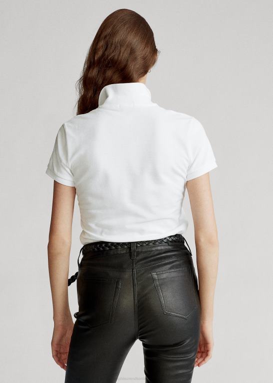 hvid/marineblå Kvinder Ralph Lauren skinny fit stor pony poloshirt Z426B9495