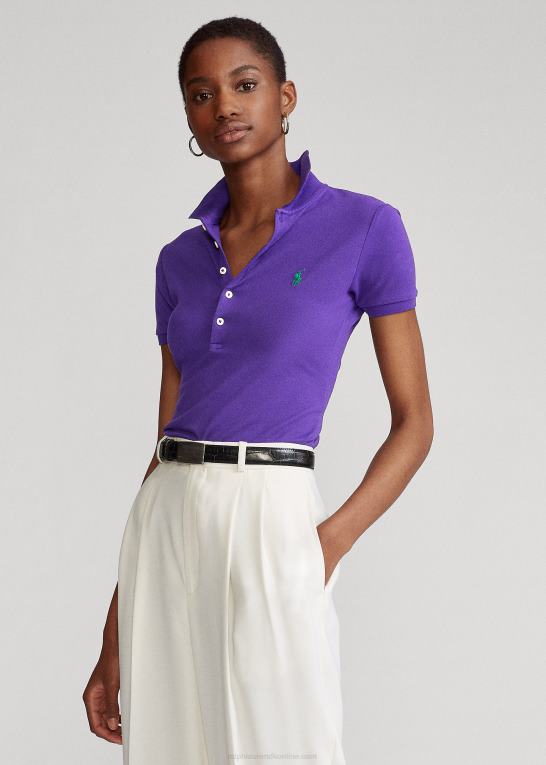 hytte lilla Kvinder Ralph Lauren slim fit stretch poloshirt Z426B3270