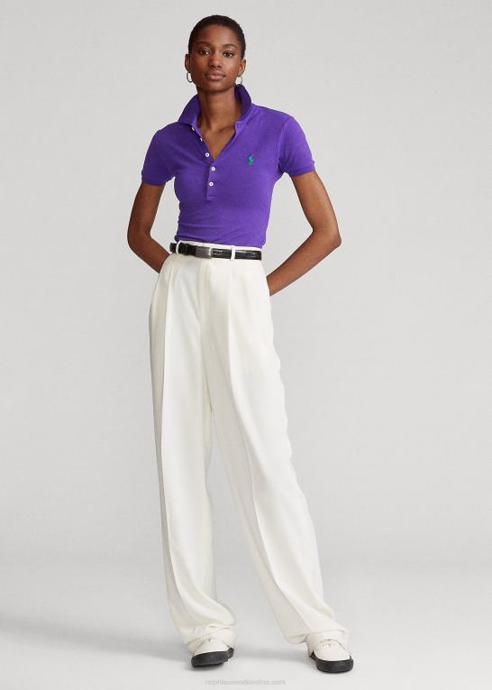 hytte lilla Kvinder Ralph Lauren slim fit stretch poloshirt Z426B3270