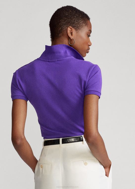hytte lilla Kvinder Ralph Lauren slim fit stretch poloshirt Z426B3270