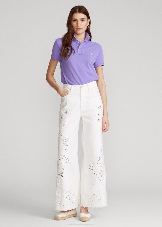 kaktus lilla Kvinder Ralph Lauren klassisk pasform mesh poloshirt Z426B9236