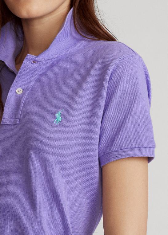 kaktus lilla Kvinder Ralph Lauren klassisk pasform mesh poloshirt Z426B9236