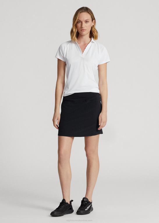 keramisk hvid Kvinder Ralph Lauren skræddersyet pasform pique poloshirt Z426B9392