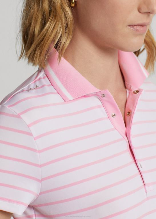 keramisk hvid/pink Kvinder Ralph Lauren skræddersyet pasform jersey poloshirt Z426B9397