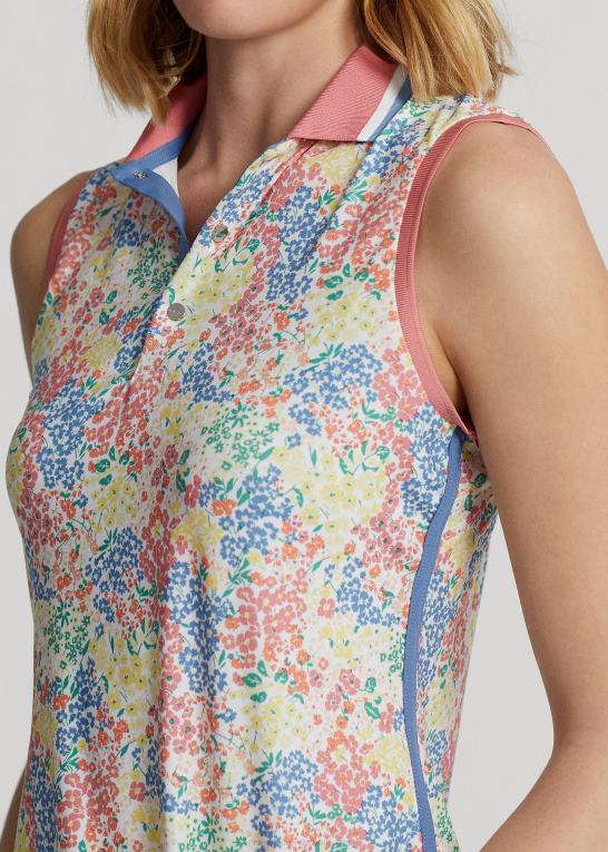 key west kronblade Kvinder Ralph Lauren skræddersyet pasform ærmeløs poloshirt Z426B3739