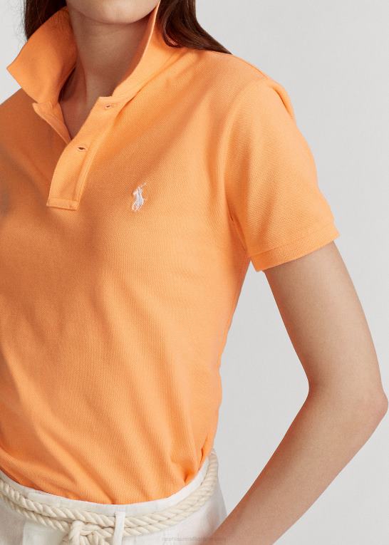 key west orange Kvinder Ralph Lauren klassisk pasform mesh poloshirt Z426B9219