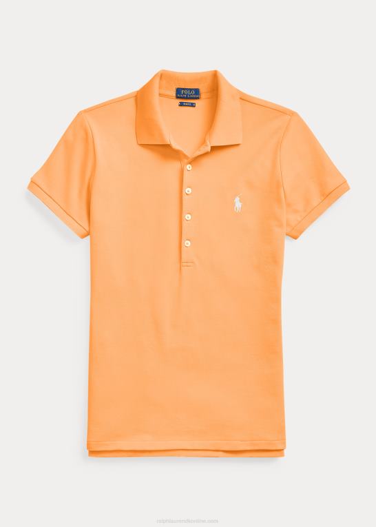 key west orange Kvinder Ralph Lauren slim fit stretch poloshirt Z426B3251