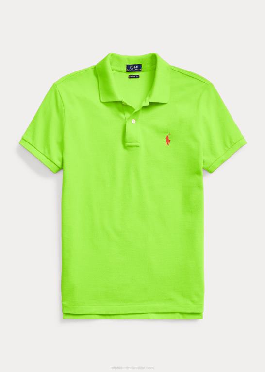 kiwi lime Kvinder Ralph Lauren klassisk pasform mesh poloshirt Z426B9222