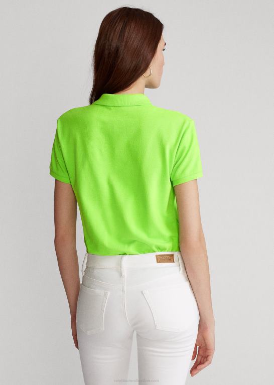 kiwi lime Kvinder Ralph Lauren klassisk pasform mesh poloshirt Z426B9222