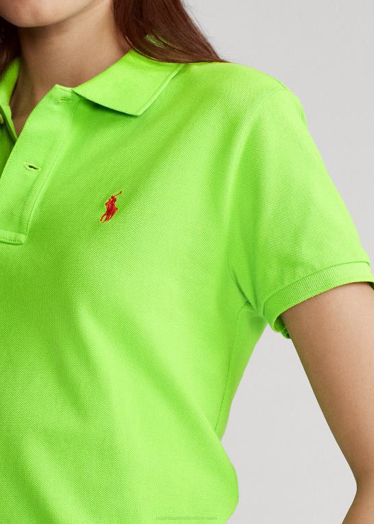 kiwi lime Kvinder Ralph Lauren klassisk pasform mesh poloshirt Z426B9222