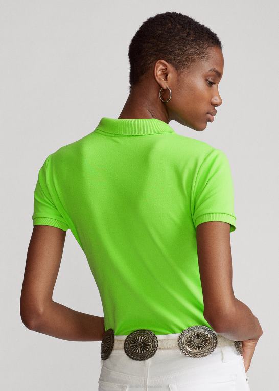 kiwi lime Kvinder Ralph Lauren slim fit stretch poloshirt Z426B3254