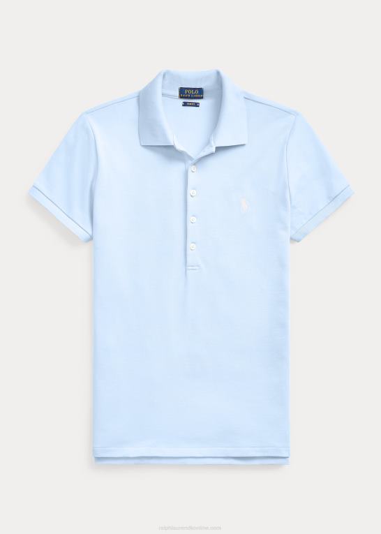 kontor blå Kvinder Ralph Lauren slim fit stretch poloshirt Z426B3260