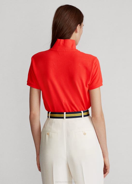 kronblad rose Kvinder Ralph Lauren klassisk pasform mesh poloshirt Z426B9217