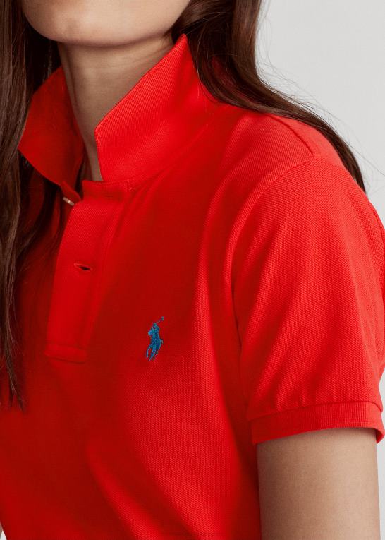 kronblad rose Kvinder Ralph Lauren klassisk pasform mesh poloshirt Z426B9217