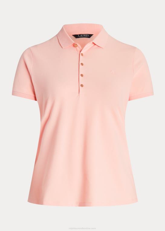 lyserød Kvinder Ralph Lauren stretch pique poloshirt Z426B4627