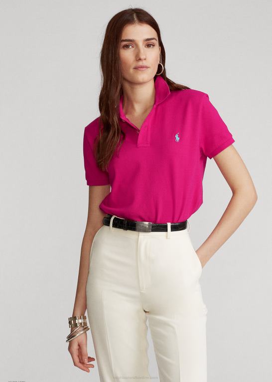 lyserød himmel Kvinder Ralph Lauren klassisk pasform mesh poloshirt Z426B9215