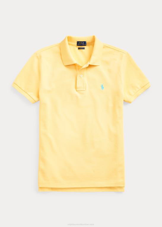 majs gul Kvinder Ralph Lauren klassisk pasform mesh poloshirt Z426B9220