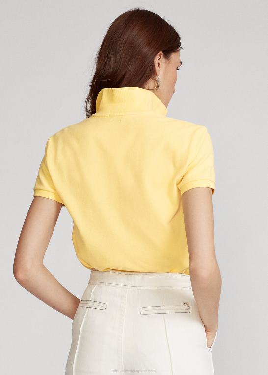 majs gul Kvinder Ralph Lauren klassisk pasform mesh poloshirt Z426B9220