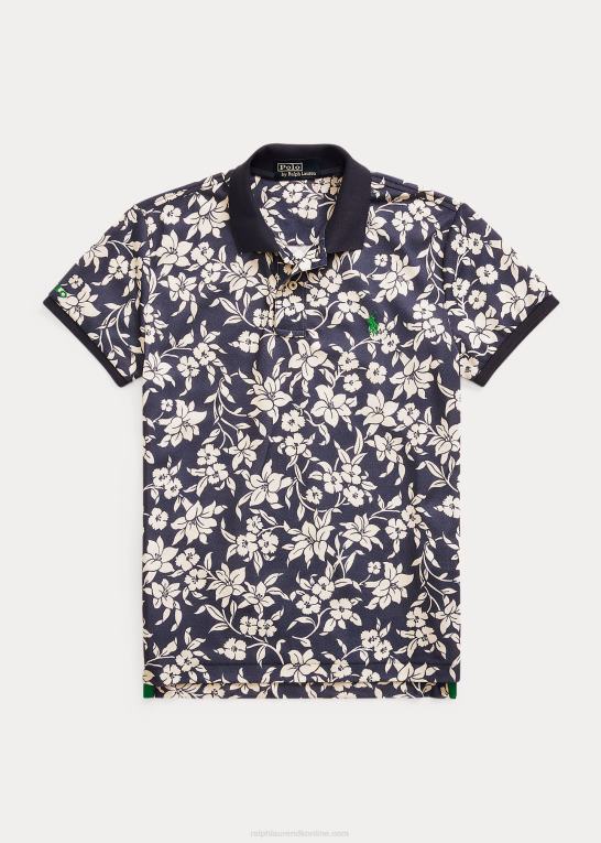 marineblå/creme blomstret Kvinder Ralph Lauren jordpoloen Z426B3351