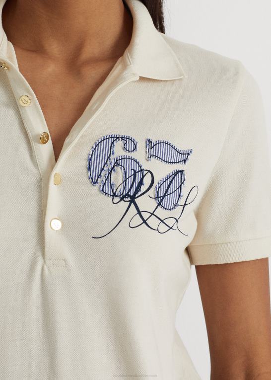 mascarpone creme Kvinder Ralph Lauren pique poloshirt Z426B4091