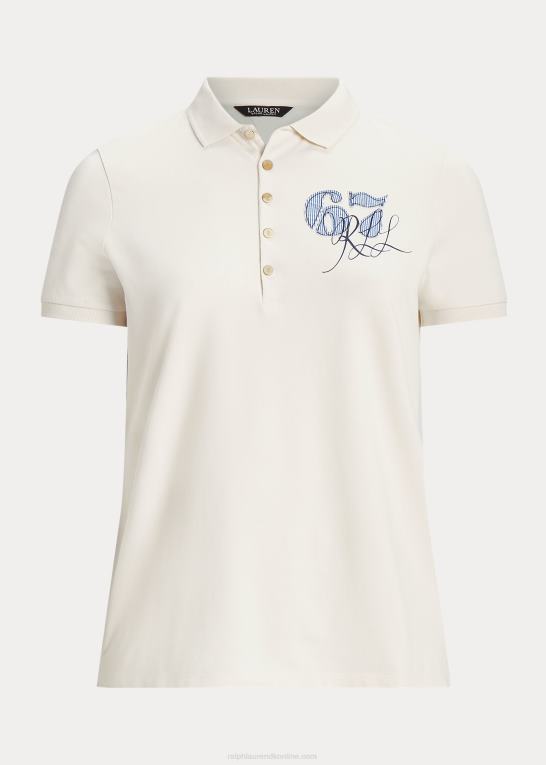 mascarpone creme Kvinder Ralph Lauren pique poloshirt Z426B4645