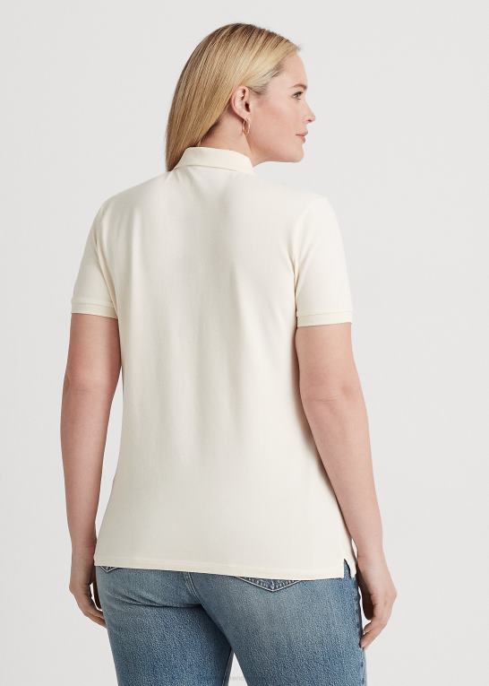 mascarpone creme Kvinder Ralph Lauren pique poloshirt Z426B4645