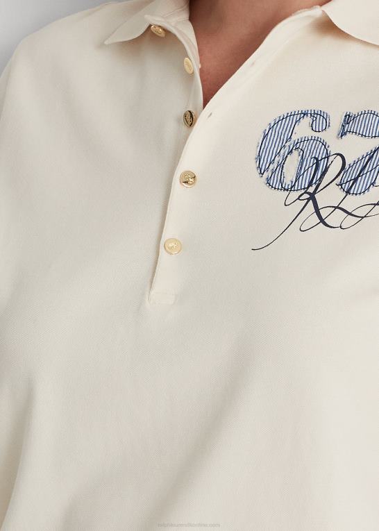mascarpone creme Kvinder Ralph Lauren pique poloshirt Z426B4645