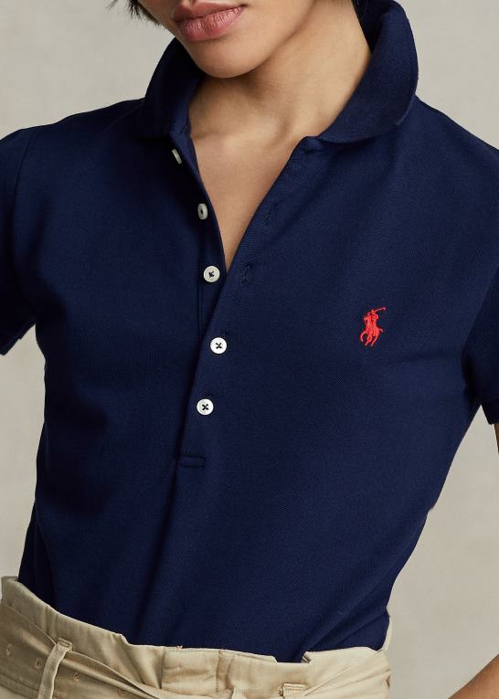 newport flåde Kvinder Ralph Lauren slim fit stretch poloshirt Z426B3265