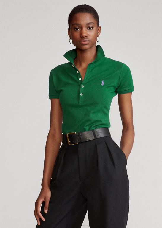 ny skov Kvinder Ralph Lauren slim fit stretch poloshirt Z426B3257