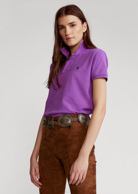 paloma lilla Kvinder Ralph Lauren klassisk pasform mesh poloshirt Z426B9237