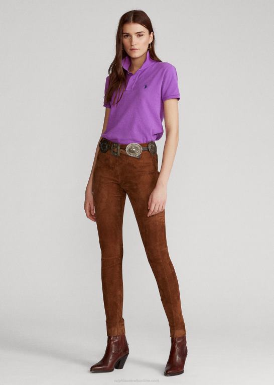 paloma lilla Kvinder Ralph Lauren klassisk pasform mesh poloshirt Z426B9237