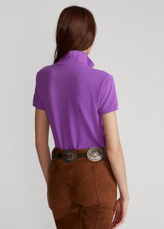 paloma lilla Kvinder Ralph Lauren klassisk pasform mesh poloshirt Z426B9237